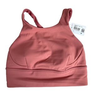 Lululemon WUNDER TRAIN LONG LINE BRA Brier Rose  SZ 6 NWT